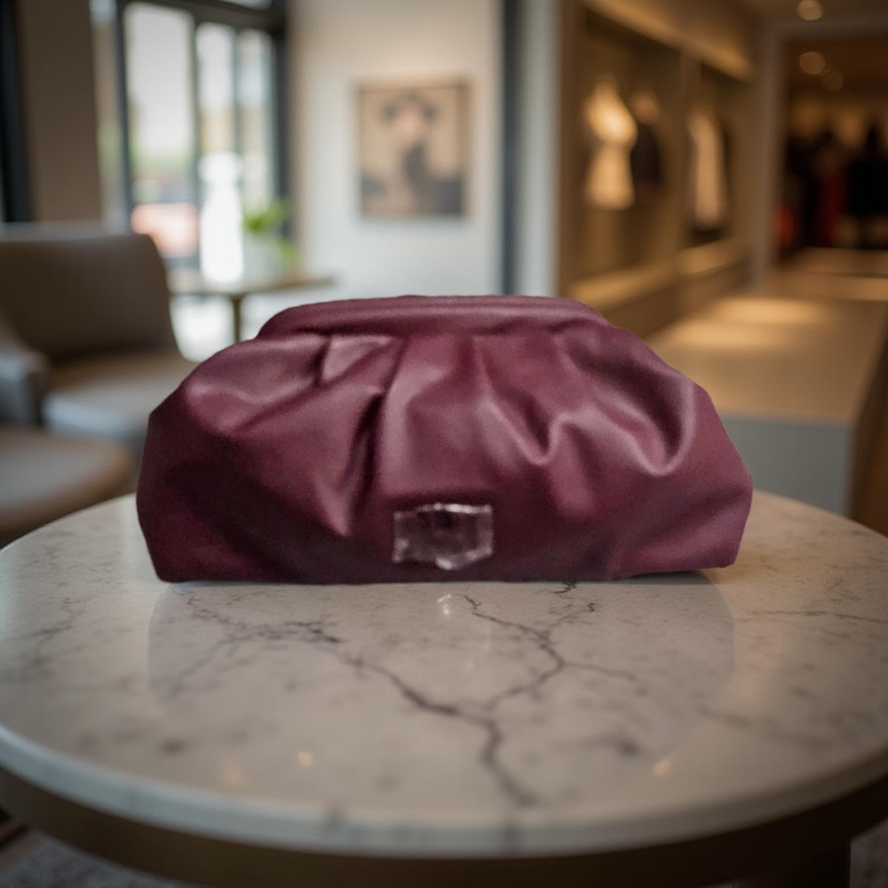 New Badgley Mischka Plum colored Clutch/Crossbody